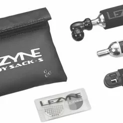 Lezyne Kit Caddy Kit Mit Caddy Sack, Schwarz Für Schrader Und Presta Ventile